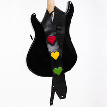 "One Love" Premium Leather Guitar Strap by Heavy Leather NYC