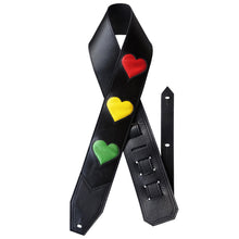 "One Love" Premium Leather Guitar Strap by Heavy Leather NYC