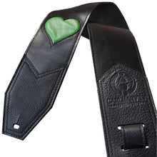 "One Love" Premium Leather Guitar Strap by Heavy Leather NYC