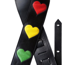 "One Love" Premium Leather Guitar Strap by Heavy Leather NYC